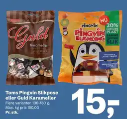 Let-Køb Toms Pingvin Slikpose eller Guld Karameller tilbud