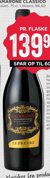 MENY Le preare amarone classico tilbud