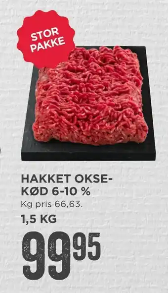 MENY Hakket okse­ kød 6-10 % tilbud