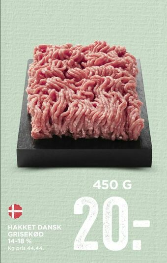 MENY Hakket dansk grisekød 14-18 % tilbud