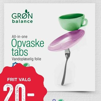 MENY Grøn balance all-in-one opvasketabs tilbud