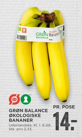 MENY Grøn balance økologiske bananer tilbud