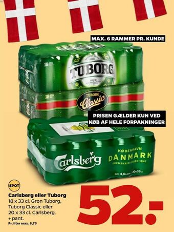 Netto Carlsberg eller Tuborg tilbud