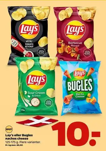 Netto Lay's eller Bugles nachos cheese tilbud