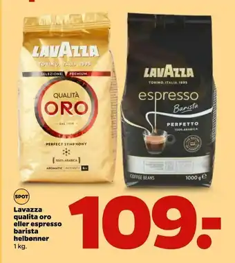 Lavazza qualita oro eller espresso barista helbønner