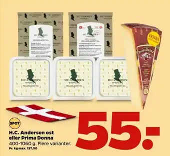 Netto H.C. Andersen ost eller Prima Donna tilbud