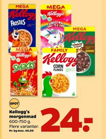 Netto Kellogg's morgenmad tilbud