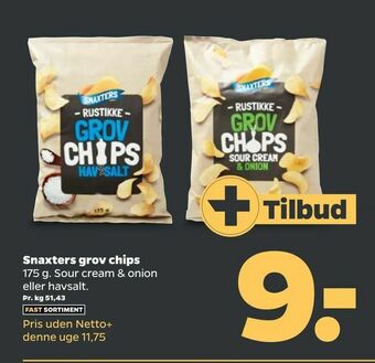 Netto Snaxters grov chips tilbud