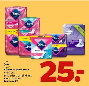 Netto Libresse eller Tena tilbud