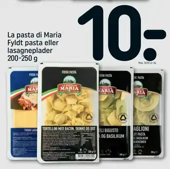 REMA 1000 La pasta di Maria Fyldt pasta eller lasagneplader tilbud
