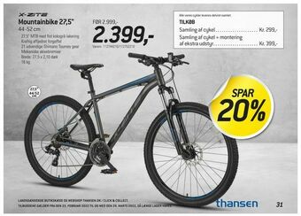 Thansen Mountainbike 27,5" tilbud