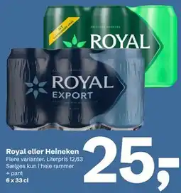 Let-Køb Royal eller Heineken tilbud