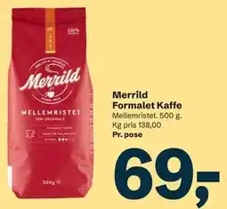Let-Køb Merrild Formalet Kaffe tilbud