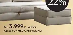 SENG ASKØ PUF MED OPBEVARING tilbud