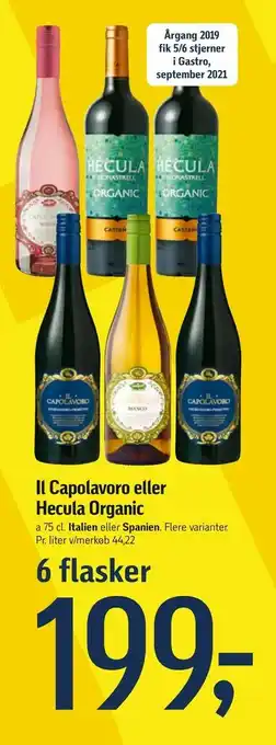 Føtex Il Capolavoro eller Hecula Organic tilbud