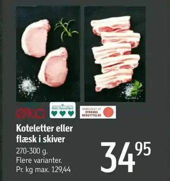 Føtex Koteletter eller flæsk i skiver tilbud