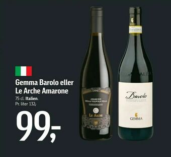 Føtex Gemma Barolo eller Le Arche Amarone tilbud