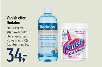 Føtex Vanish eller Rodalon tilbud