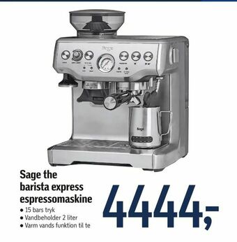 Føtex Sage the barista express espressomaskine tilbud