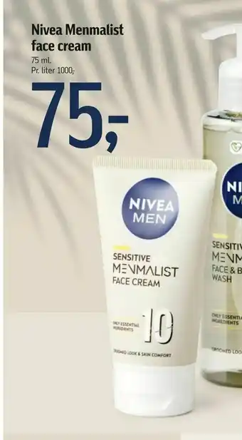 Føtex Nivea Menmalist face cream tilbud