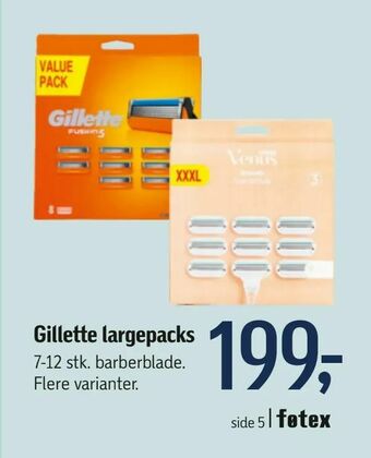 Føtex Gillette largepacks tilbud