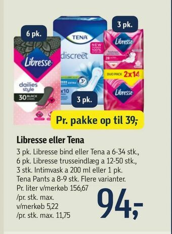 Føtex Libresse eller Tena tilbud