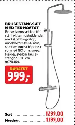 jem & fix BRUSESTANGSÆT MED TERMOSTAT tilbud