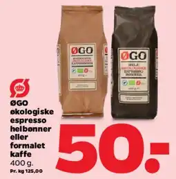 Netto ØGO økologiske espresso tilbud