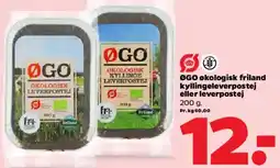 Netto ØGO økologisk friland kyllingeleverpostej tilbud