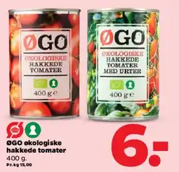 Netto ØGO økologiske hakkede tomater tilbud