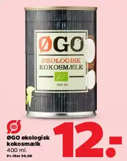 Netto ØGO økologisk kokosmælk tilbud