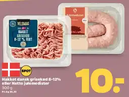 Netto Hakket dansk grisekød / Julemedister tilbud
