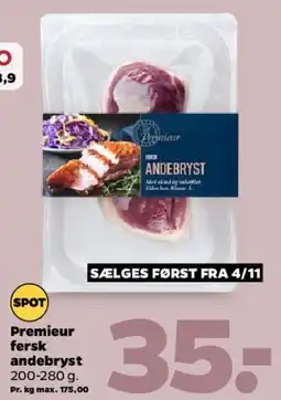 Netto Premieur fersk andebryst tilbud