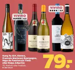 Netto Kung Fu Girl, Elettra, François Martet Bourgogne eller Pulpo Albariño tilbud
