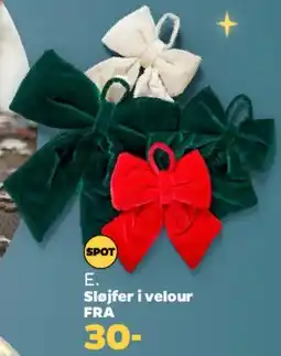 Netto Sløjfer i velour tilbud