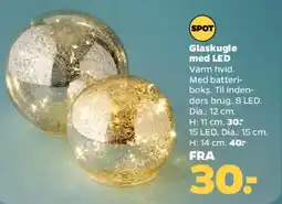 Netto Glaskugle med LED tilbud