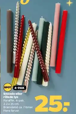 Netto Snoede eller rillede lys (4-pak) tilbud