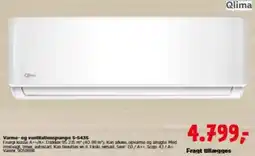 jem & fix Qlima Varme- og ventilationspumpe S-5435 tilbud