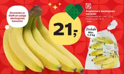 Kvickly Änglamark økologiske bananer tilbud