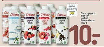 REMA 1000 Cheasy yoghurt eller skyr yoghurt tilbud