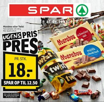 SPAR Marabou eller Twist tilbud