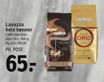SPAR Lavazza hele bønner tilbud