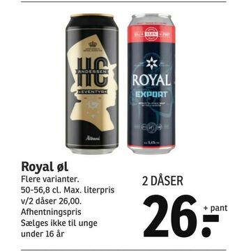 SPAR Royal øl tilbud