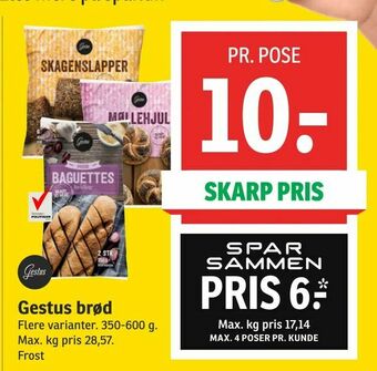 SPAR Gestus brød tilbud