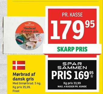 SPAR Mørbrad af dansk gris tilbud