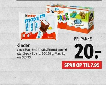SPAR Kinder tilbud