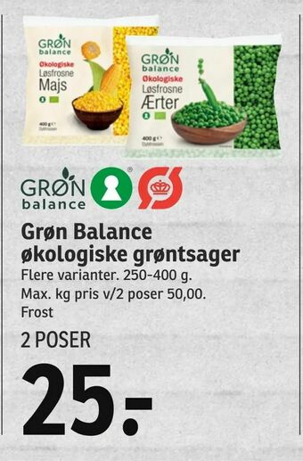 SPAR Grøn Balance økologiske grøntsager tilbud
