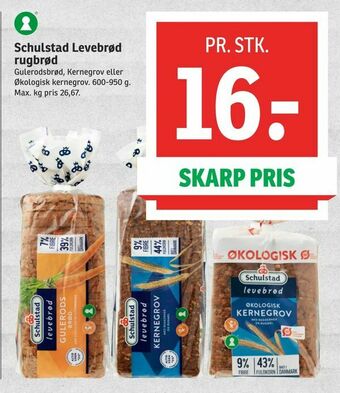 SPAR Schulstad Levebrød rugbrød tilbud