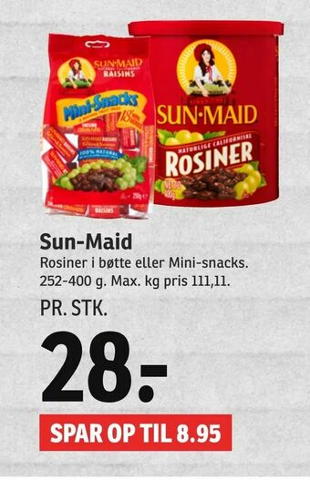SPAR Sun-Maid tilbud