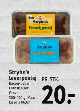 SPAR Stryhn's leverpostej tilbud